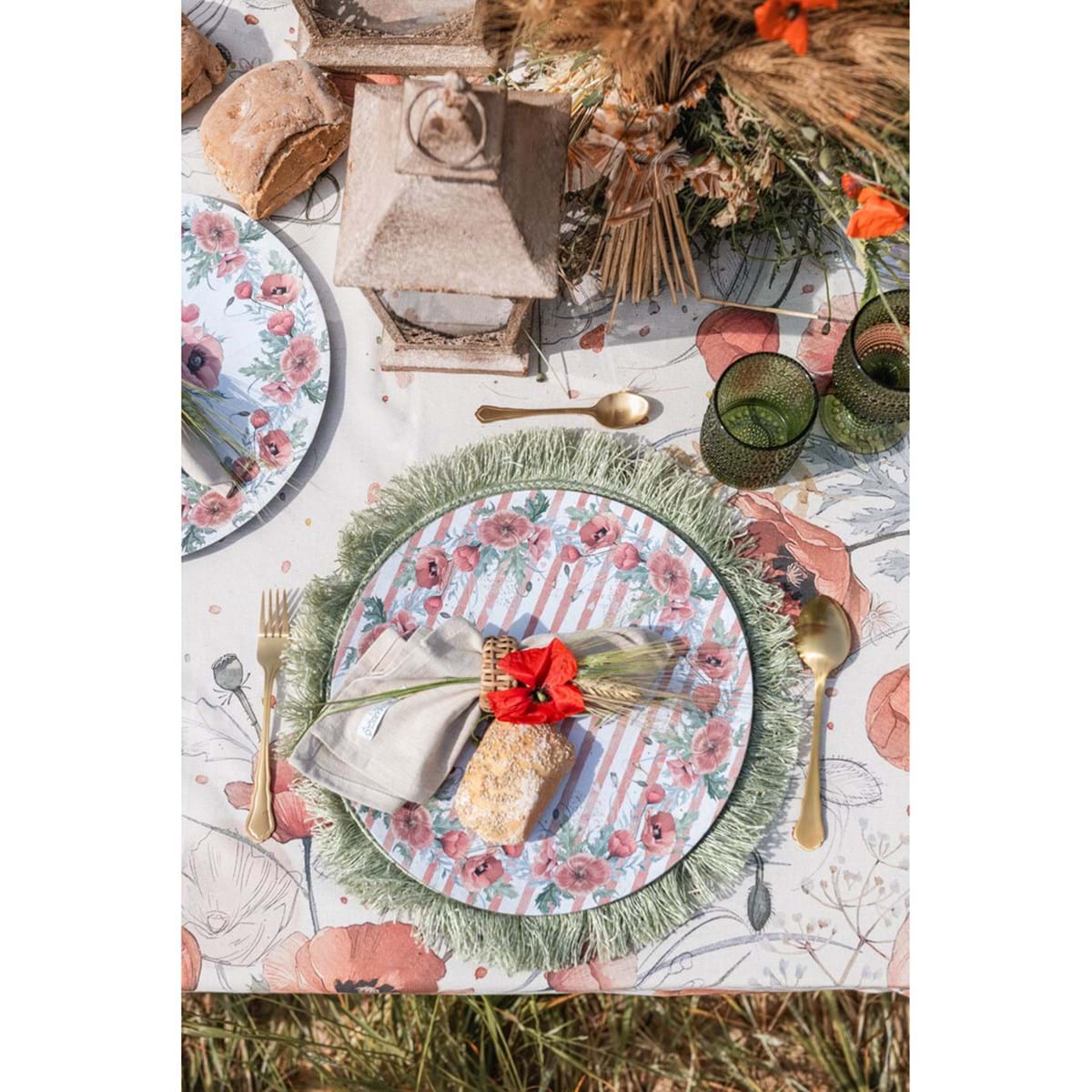 BLANC MARICLÒ - Tovaglia Coquelicot con gala