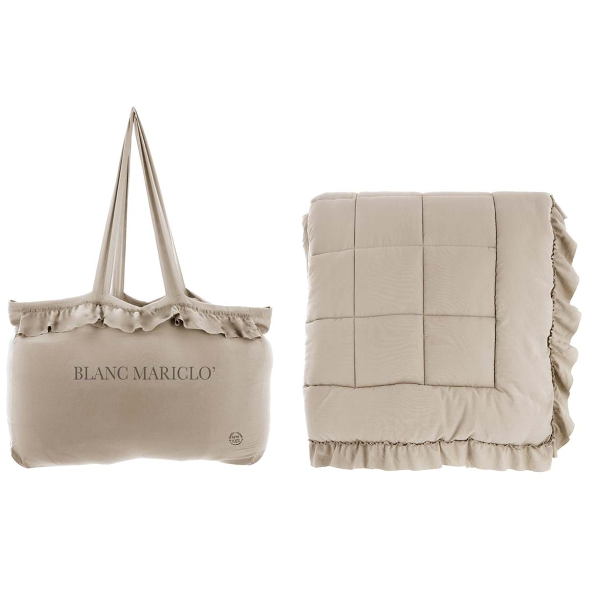 BLANC MARICLÒ - Trapunta Diamante con Gale Beige 300GSM