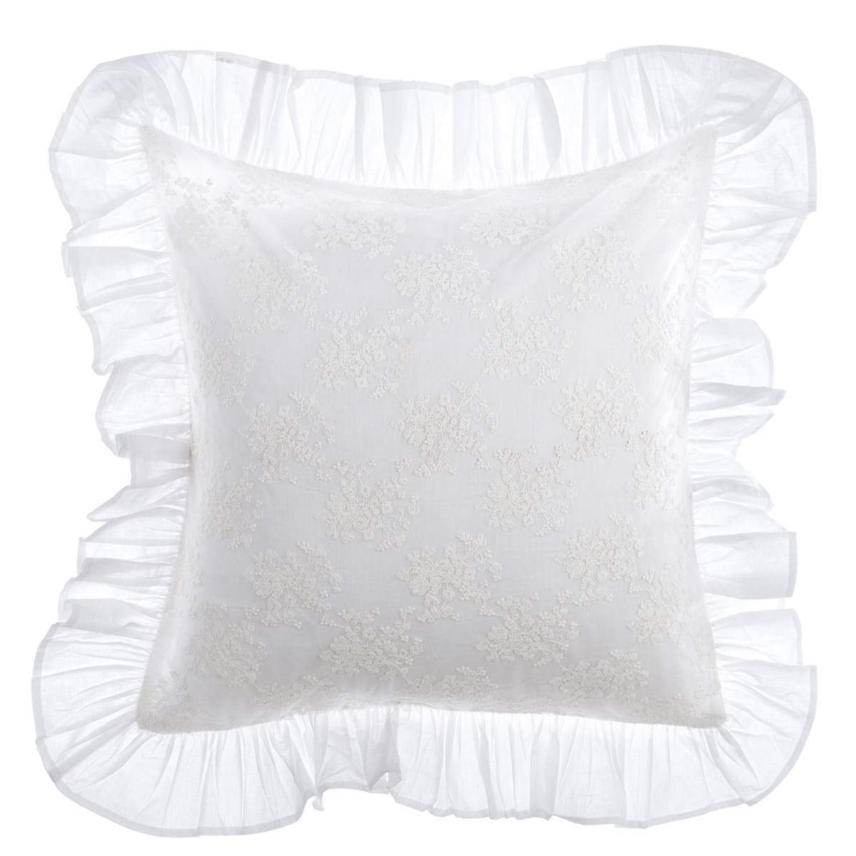 BLANC MARICLÒ -Cuscino Dentelle con Gala