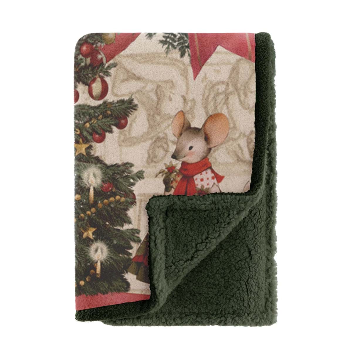 BLANC MARICLÒ - Plaid Sherpa Favola di Natale 420gsm