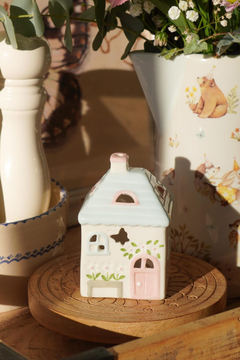 Isabelle Rose - Mini casetta in ceramica con LED 10cm