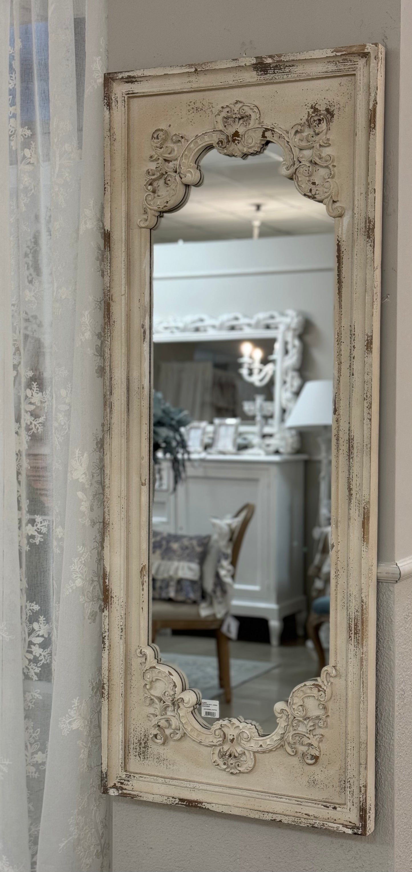 Coccole di Casa Specchio Rettangolare Crema