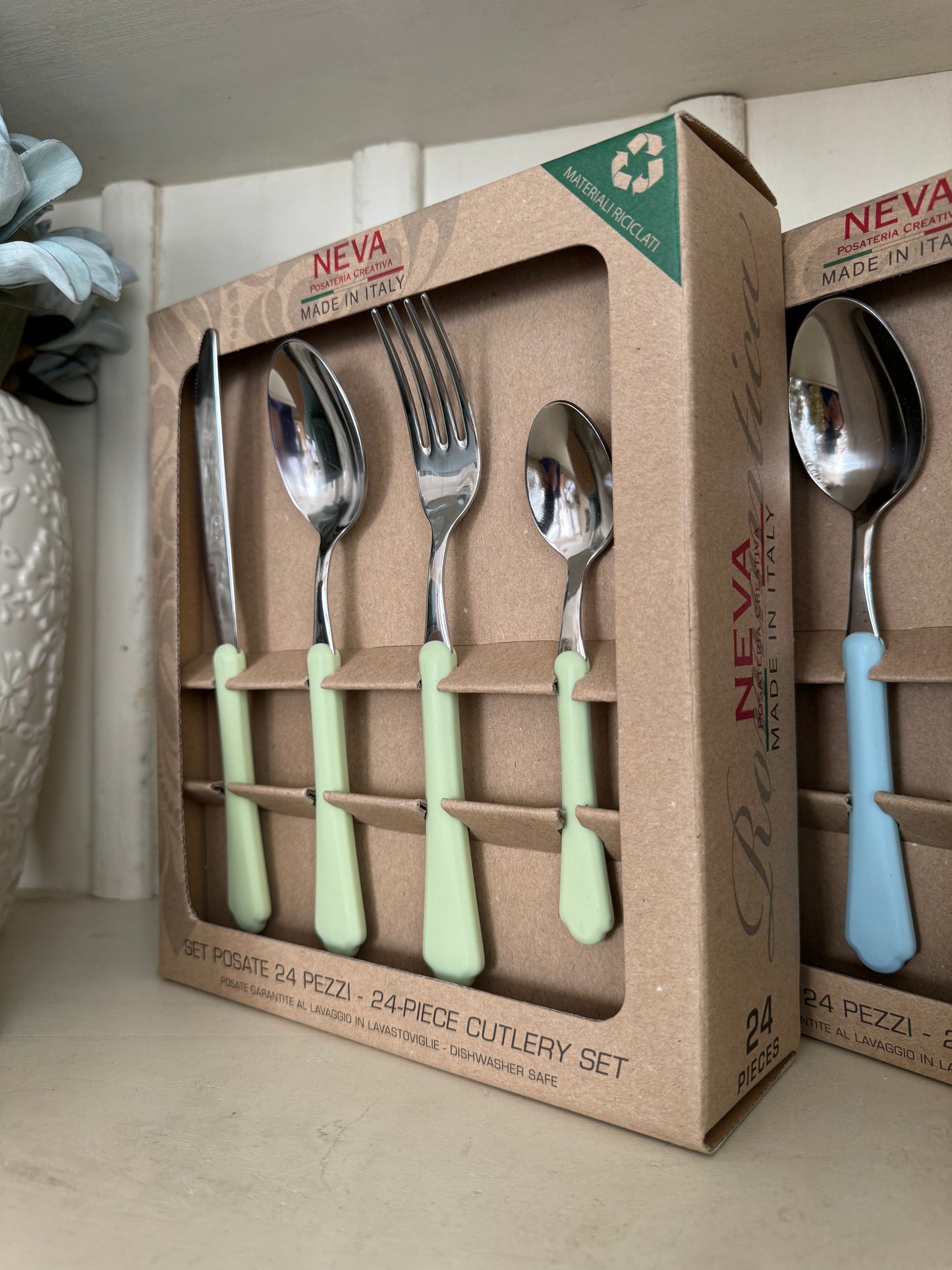 Neva Posateria - Romantica Verde polveroso set 24 pezzi