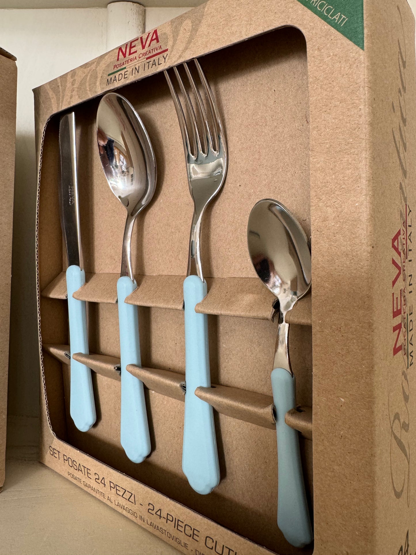 Neva Posateria - Romantica Azzurro polveroso set 24 pezzi