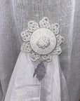 Coccole di Casa SET 2 NAPPETTE CON CALAMITA "FEBE" Bianco o Beige 10X1,5CM