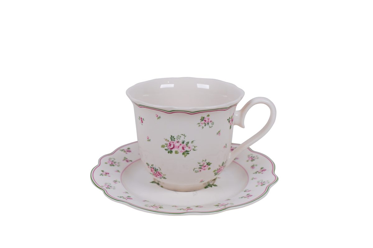 Isabelle Rose - Tazza in porcellana con piattino Lisa