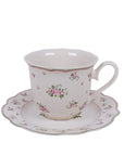 Isabelle Rose - Tazza in porcellana con piattino Lisa
