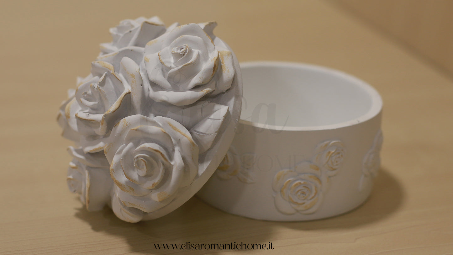 Coccole di Casa Cofanetto tondo "Rose"