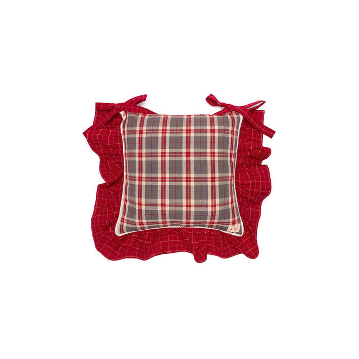 Nuvole di Stoffa - Cuscino Sedia Bonnie con balza