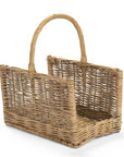 Cesto in vimini Pepen di Nuvole di Stoffa. Elegante portalegna e portariviste dal design country chic. Realizzato in vimini naturale, ideale per arredi rustici. A manfredonia da ELISA ROMANTIC HOME