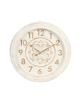 Arreda con stile grazie all’orologio da parete di nuvole di Stoffa. Design shabby chic in legno bianco anticato, perfetto per un tocco vintage unico! Da Elisa