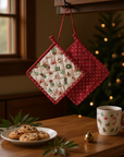 NUVOLE DIS TOFFA PRESINA CON PACCHETTI, FIOCCHI GHRILANDA FANTASIA NATALIZIA STORIA DI NATALE, IDEA REGALO PER LA CUCINA SHABBY