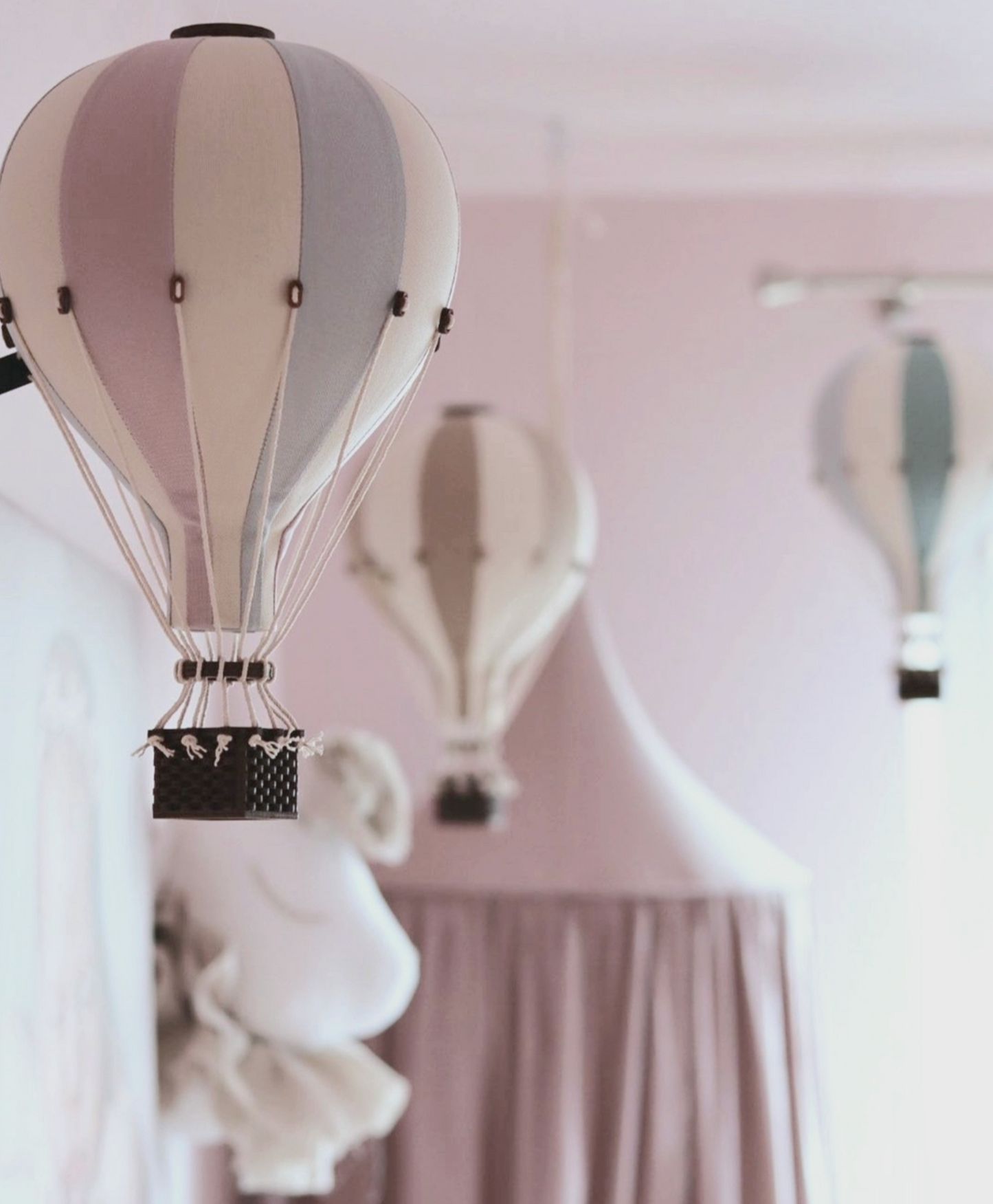 Super Balloon Mongolfiera S/M/L colore beige/mint grey/lilac