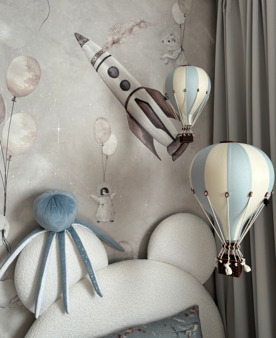 Super Balloon Mongolfiera S/M colore Beige/Mint Grey