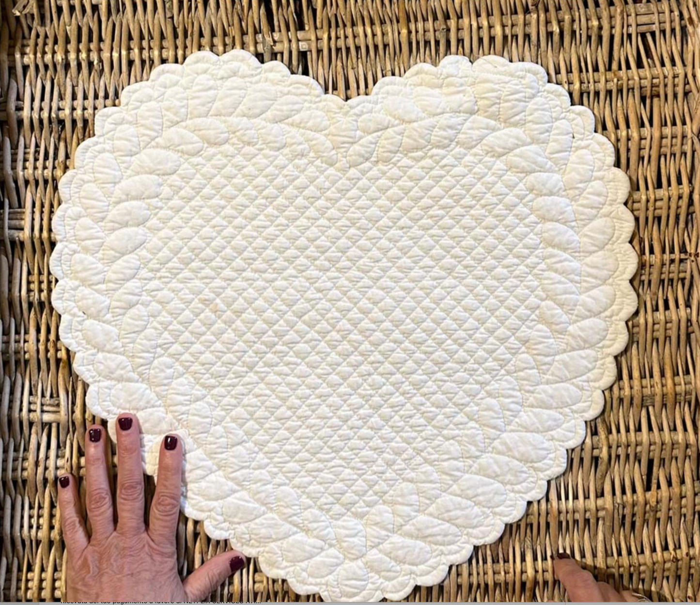 BLANC MARICLÒ Tovaglietta a Cuore Amore