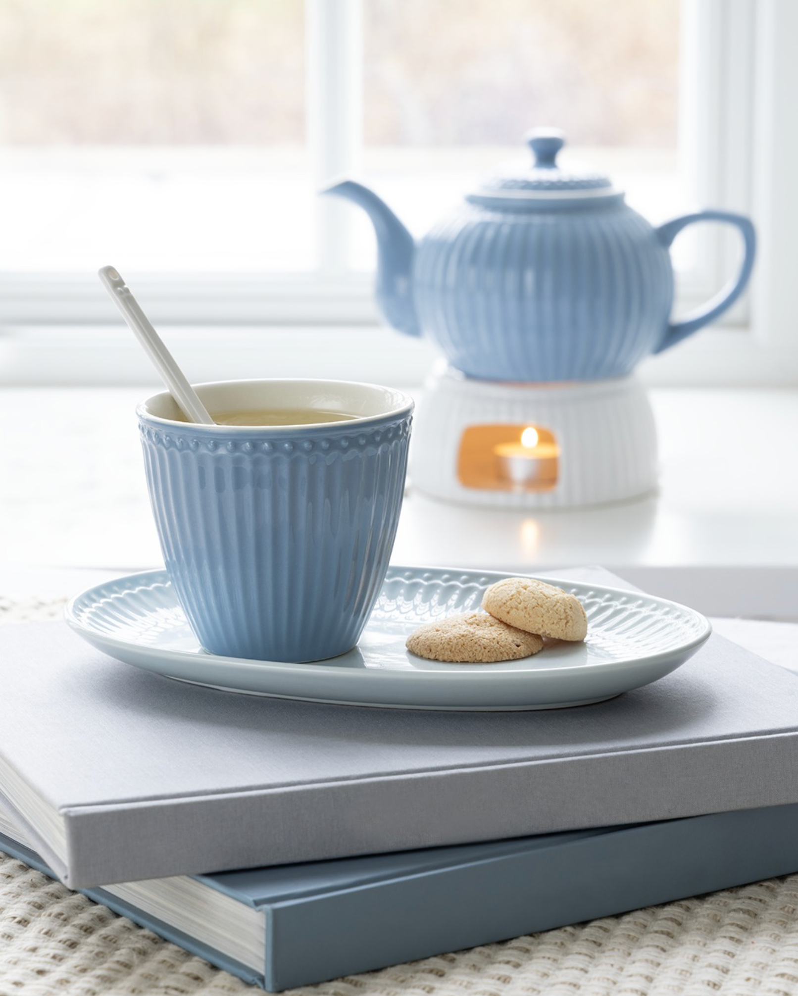 Tazza Da Tè Greengate Alice Blu Scuro Ceramica Con Manico 400 Ml Tazza Da Tè Greengate Alice Blu Scuro Ceramica Con Manico 400 Ml