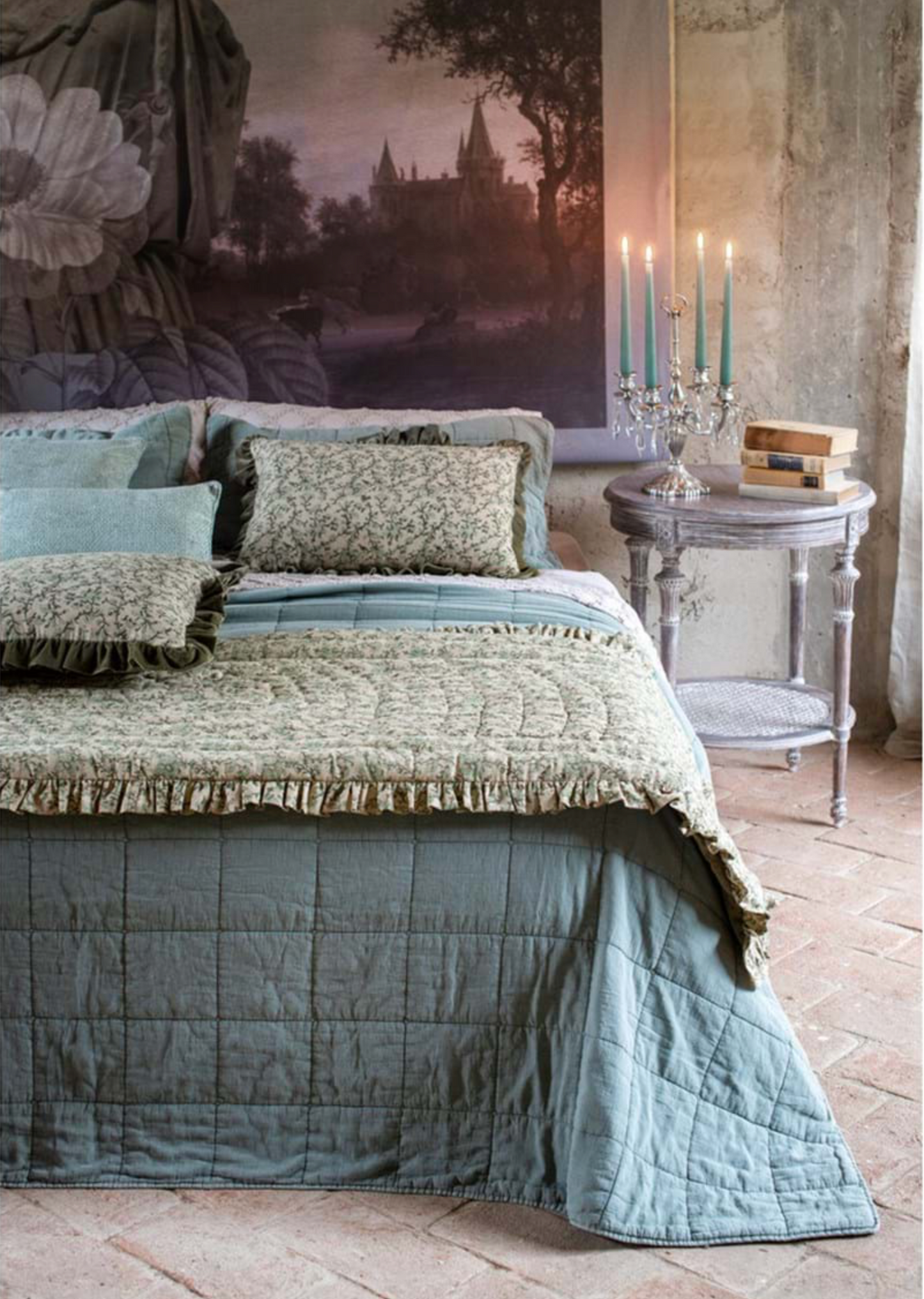 BLANC MARICLÒ - Trapunta matrimoniale in velluto