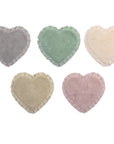 Tappeto a cuore Nuvole di Stoffa con rouche in cotone. Elegante soffice Made in Italy. Perfetto per bagno o camera. Dona un tocco romantico a Manfredonia Foggia