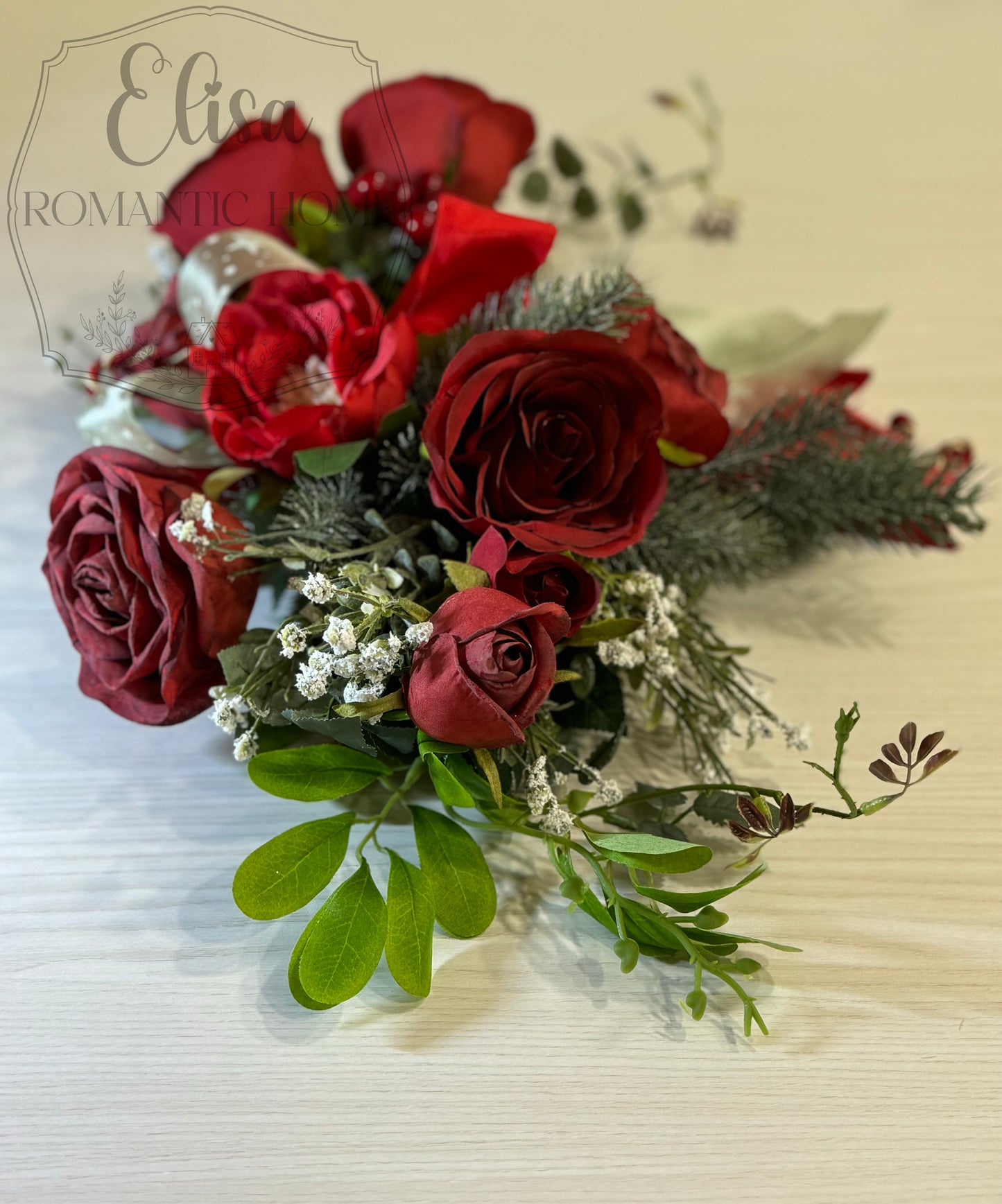 Tralcio Fiori Rosso linea "Natale"