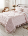 trapunta invernale shabby con gala fiorata romantica super calda e avvolgente