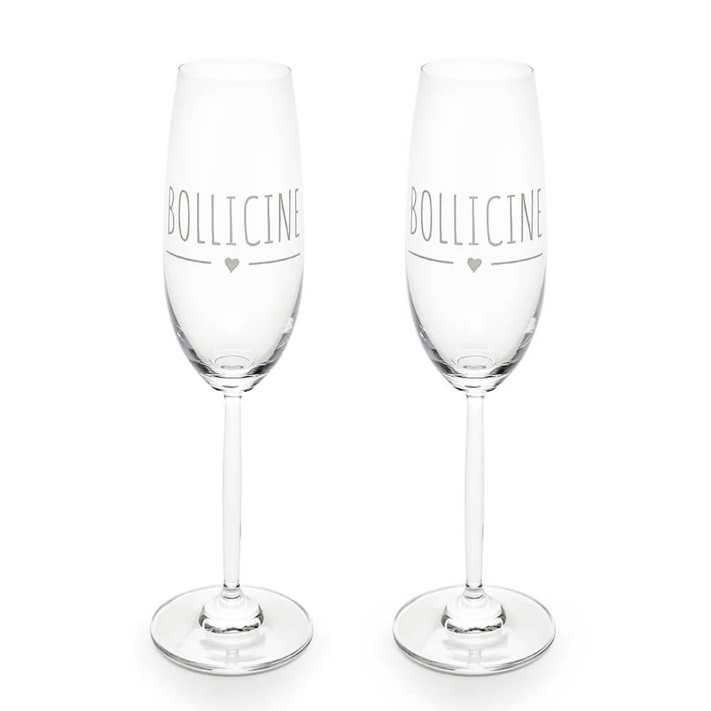 Nuvole di Stoffa - Coppia Calici Bollicine "My Home"