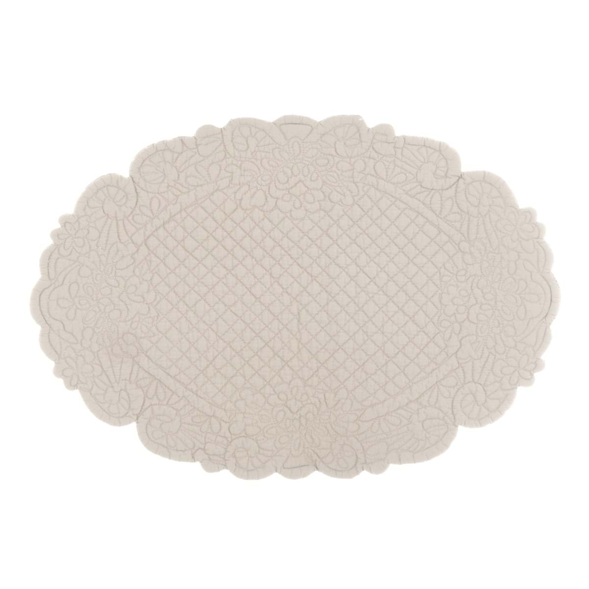 BLANC MARICLÒ Set americano ovale Lindsay Naturale