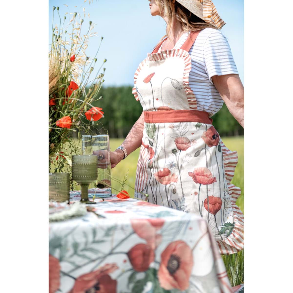 BLANC MARICLÒ - Tovaglia Coquelicot con gala