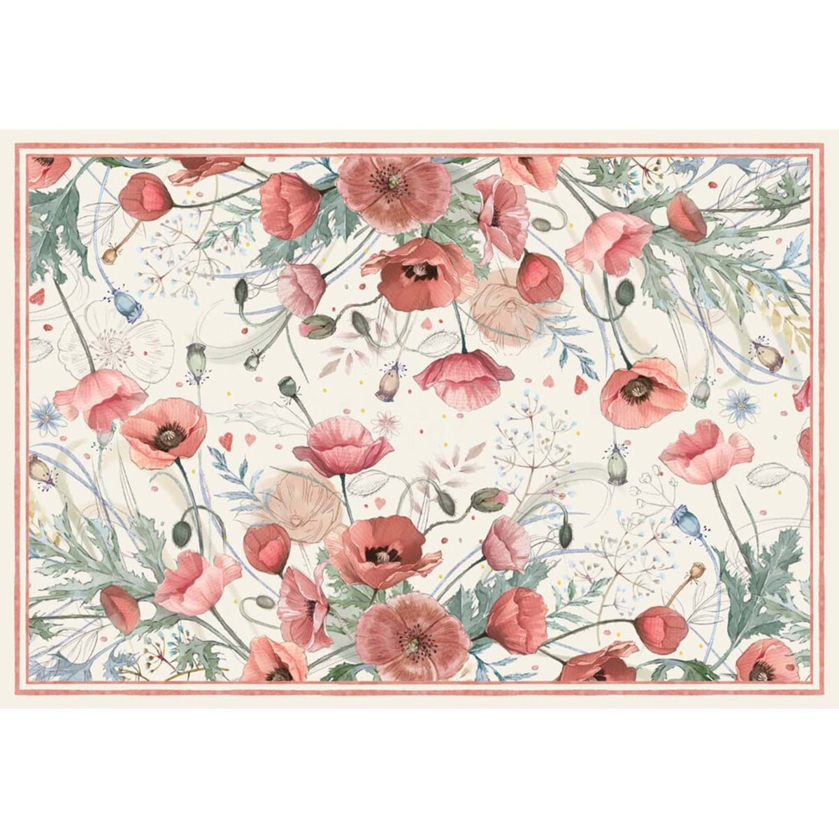 BLANC MARICLÒ - Tovaglia Coquelicot con gala