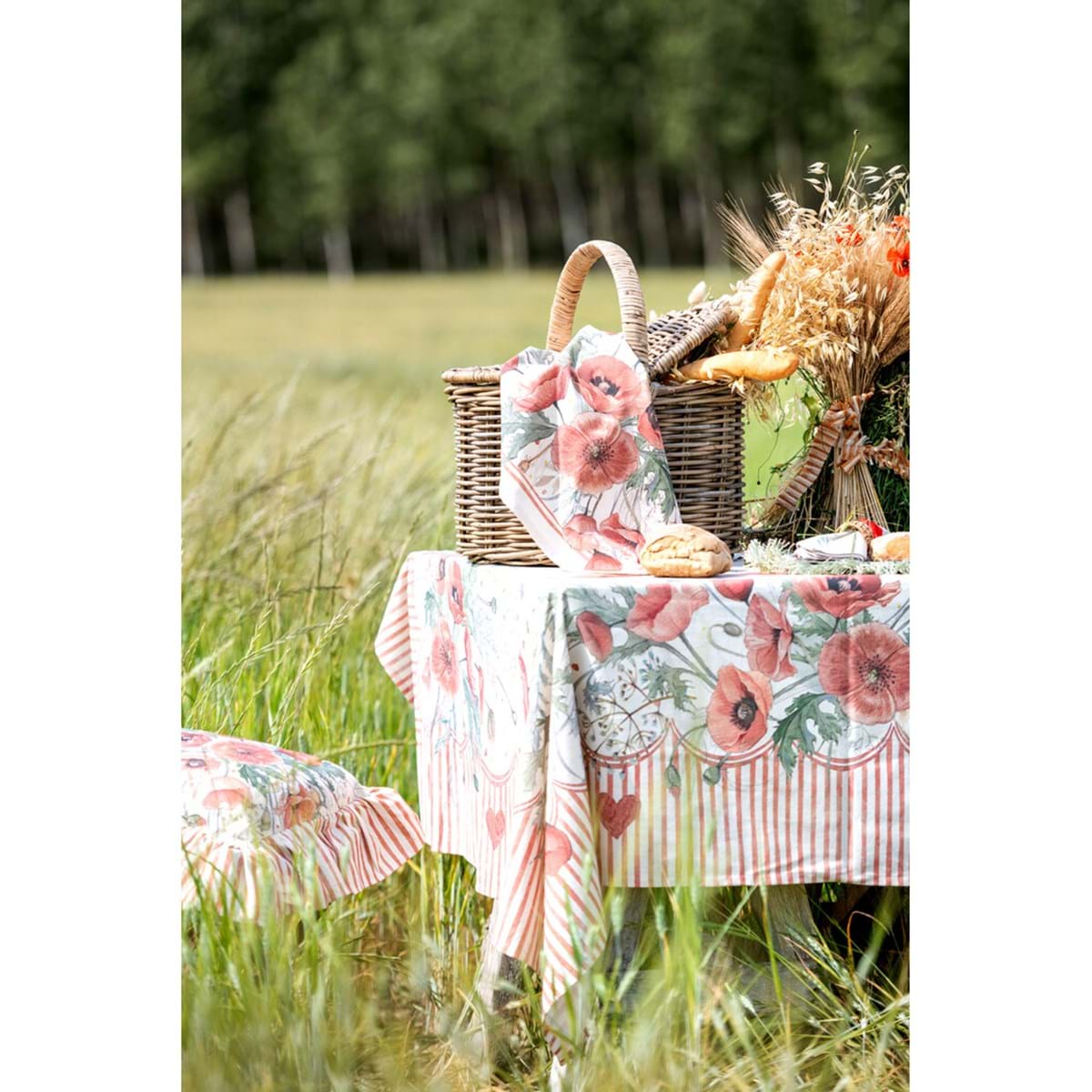 BLANC MARICLÒ - Set presine Coquelicot