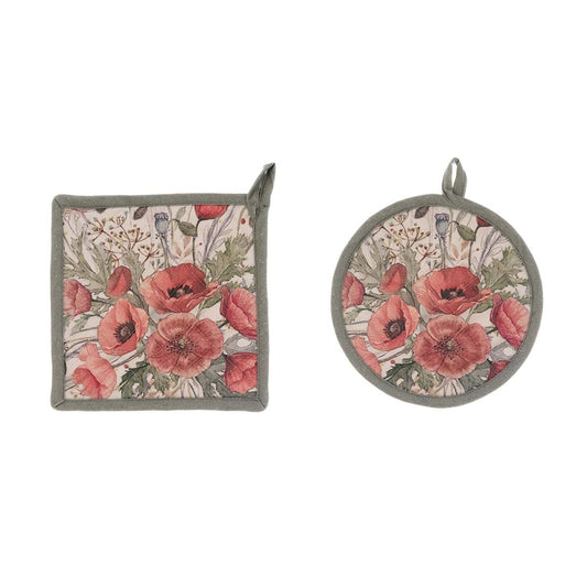 BLANC MARICLÒ Set presine Coquelicot