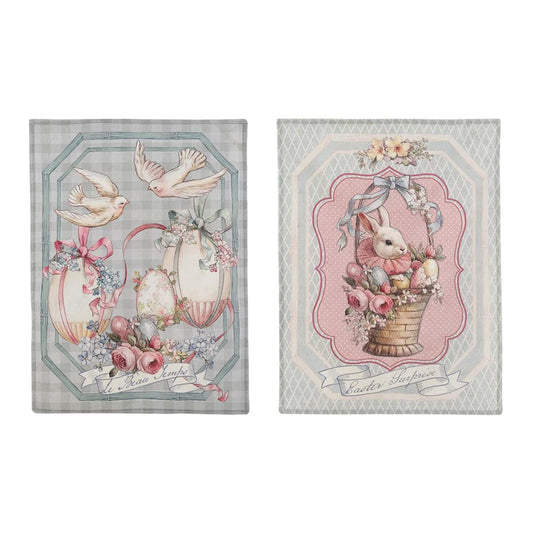 BLANC MARICLÒ - Canovacci assortiti di Pasqua Joyeuses Paques