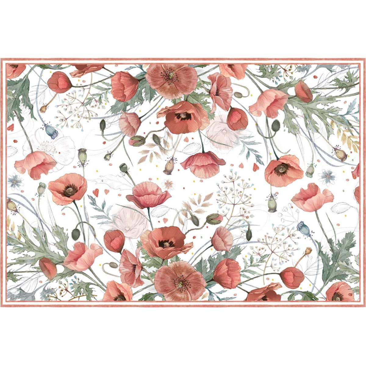BLANC MARICLÒ - Tovaglia cerata Coquelicot