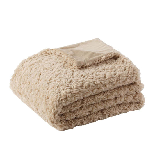 BLANC MARICLÒ - Plaid in Eco Pelliccia