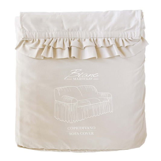BLANC MARICLÒ - Copridivano con gala Avorio 85gsm