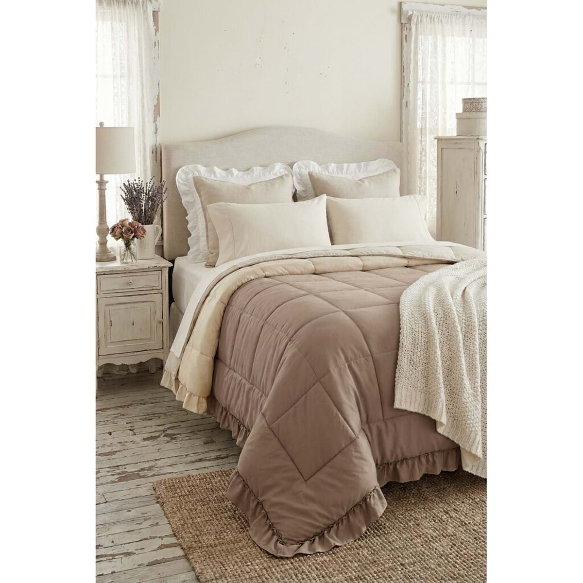 BLANC MARICLÒ - TRAPUNTA BICOLORE CON GALE 300GSM  (Matrimoniale)