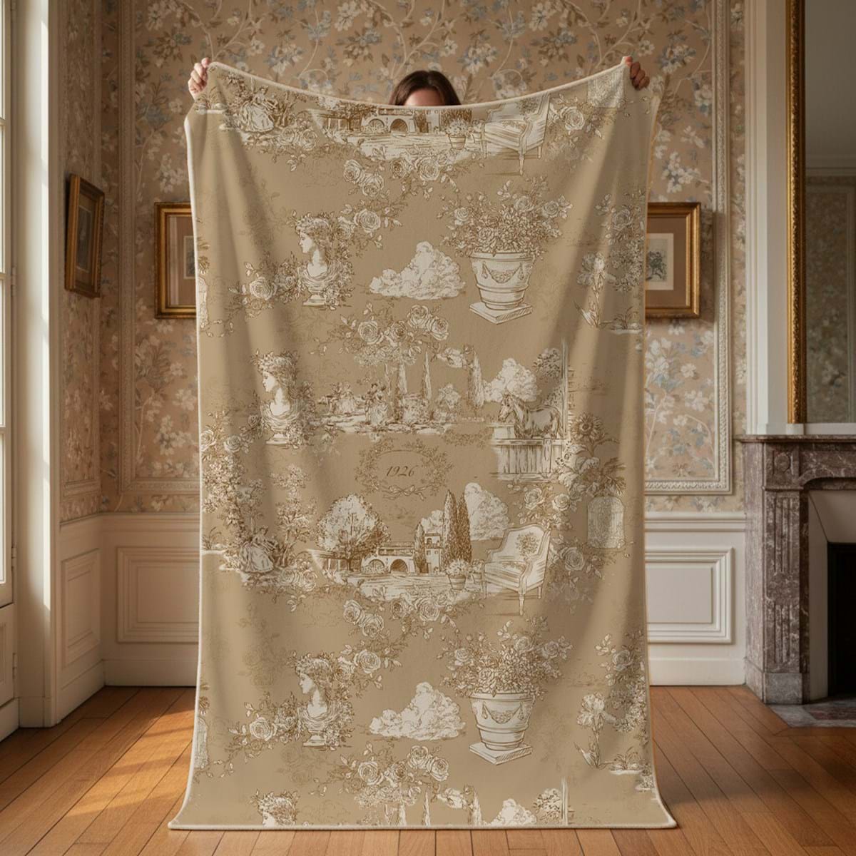 BLANC MARICLÒ- Plaid sherpa 440GSM Beige