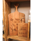 Nuvole di Stoffa - Tagliere in Legno Inciso "Happiness is Kitchenmade"