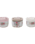 Cestino con tre Lavette, Blanc Mariclò, assortite, spugna, bagno, romantico, shabby chic, primavera a Manfredonia Foggia