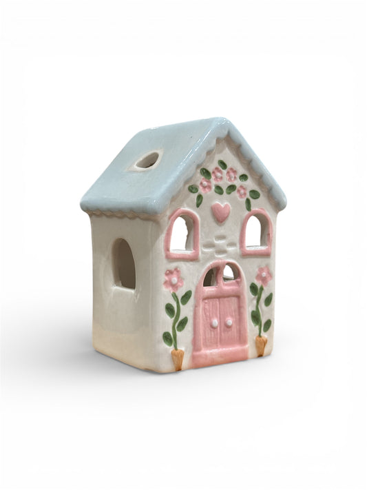 Isabelle Rose - Mini casetta in ceramica con LED 10cm