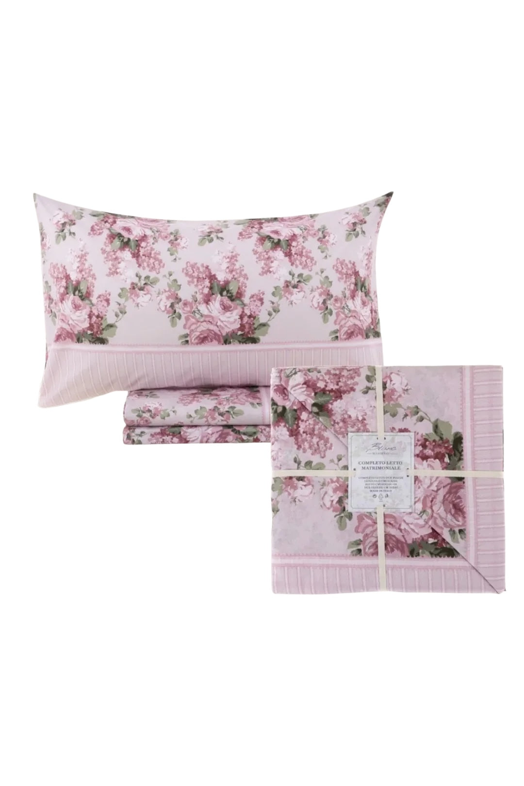 Completo letto matrimoniale Blanc Mariclò puro cotone. Stile shabby chic con romantiche stampe floreali. Ideale per una camera da sogno! A Manfredonia