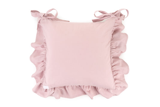 Nuvole di Stoffa - Cuscino Sedia Demetra Rosa con Balza