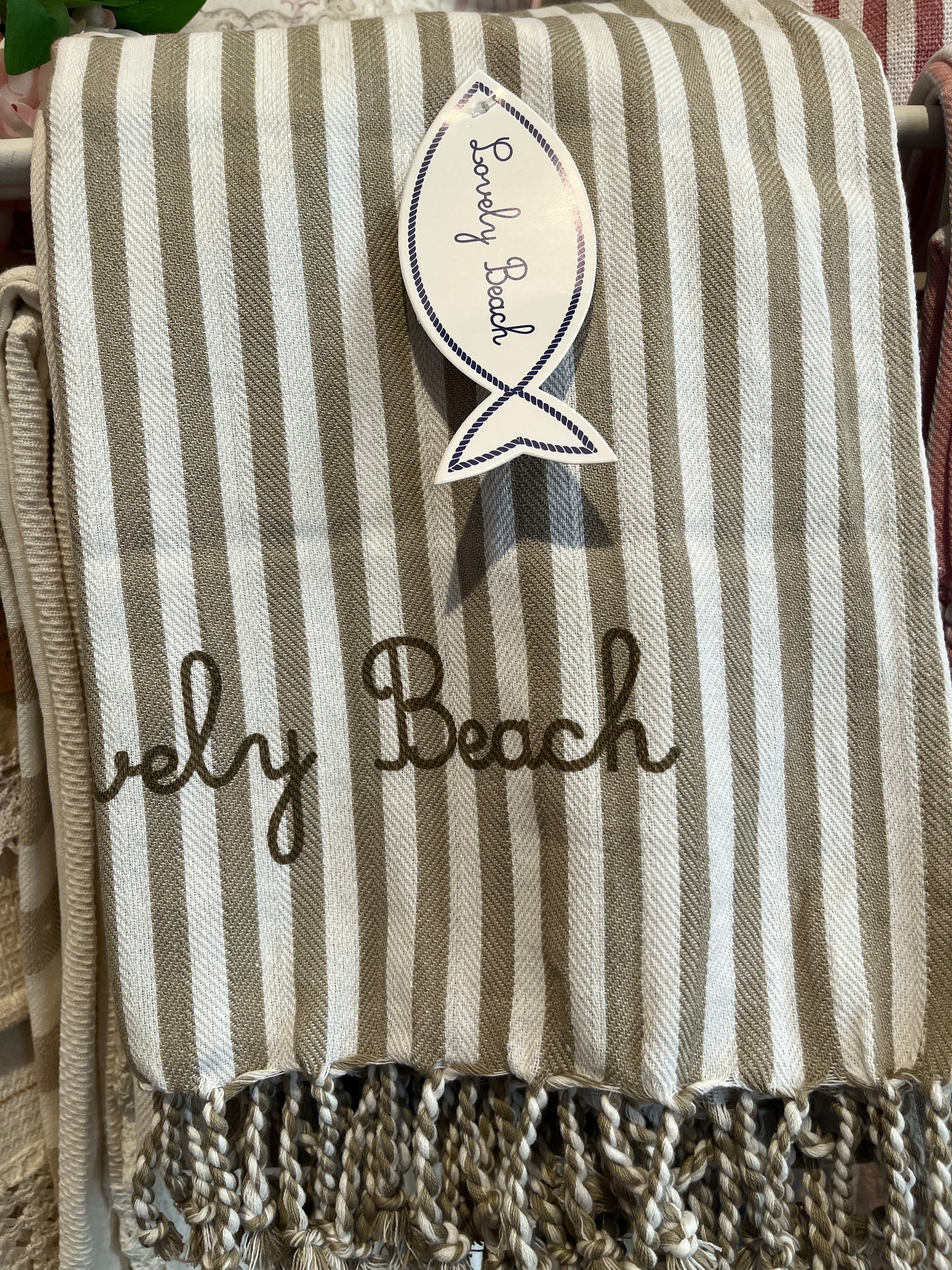 LOVELY SHABBY/BEACH- Telo mare fouta Esterel