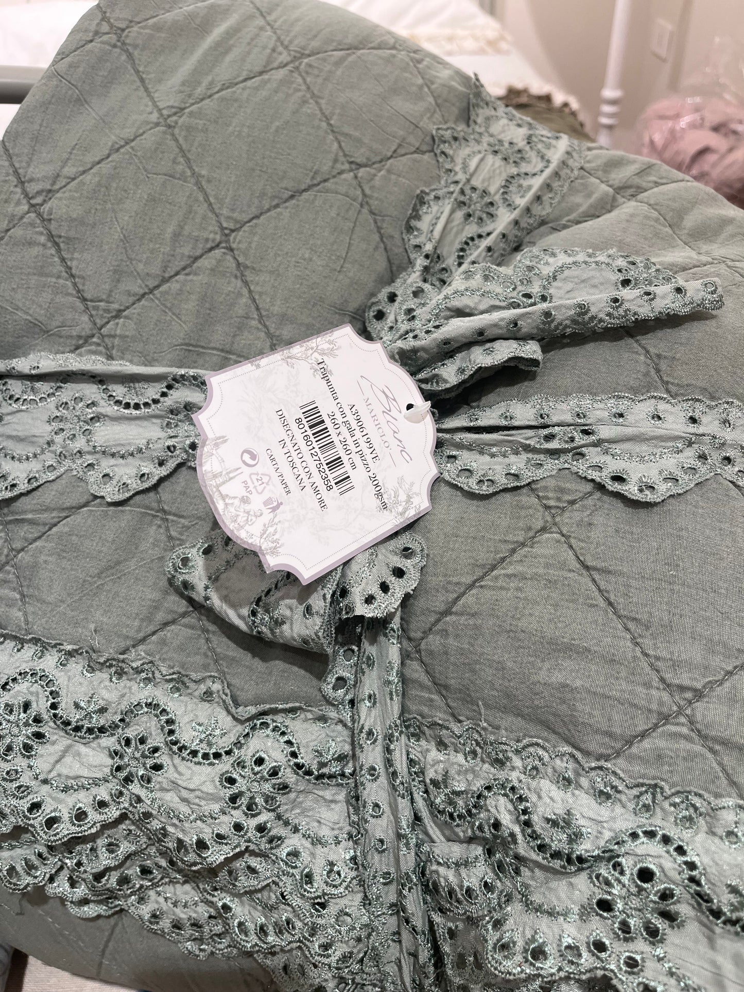 BLANC MARICLÒ - Trapunta Pizzo Collection + copriguanciali