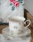 Isabelle Rose - Tazza in porcellana con piattino Lisa