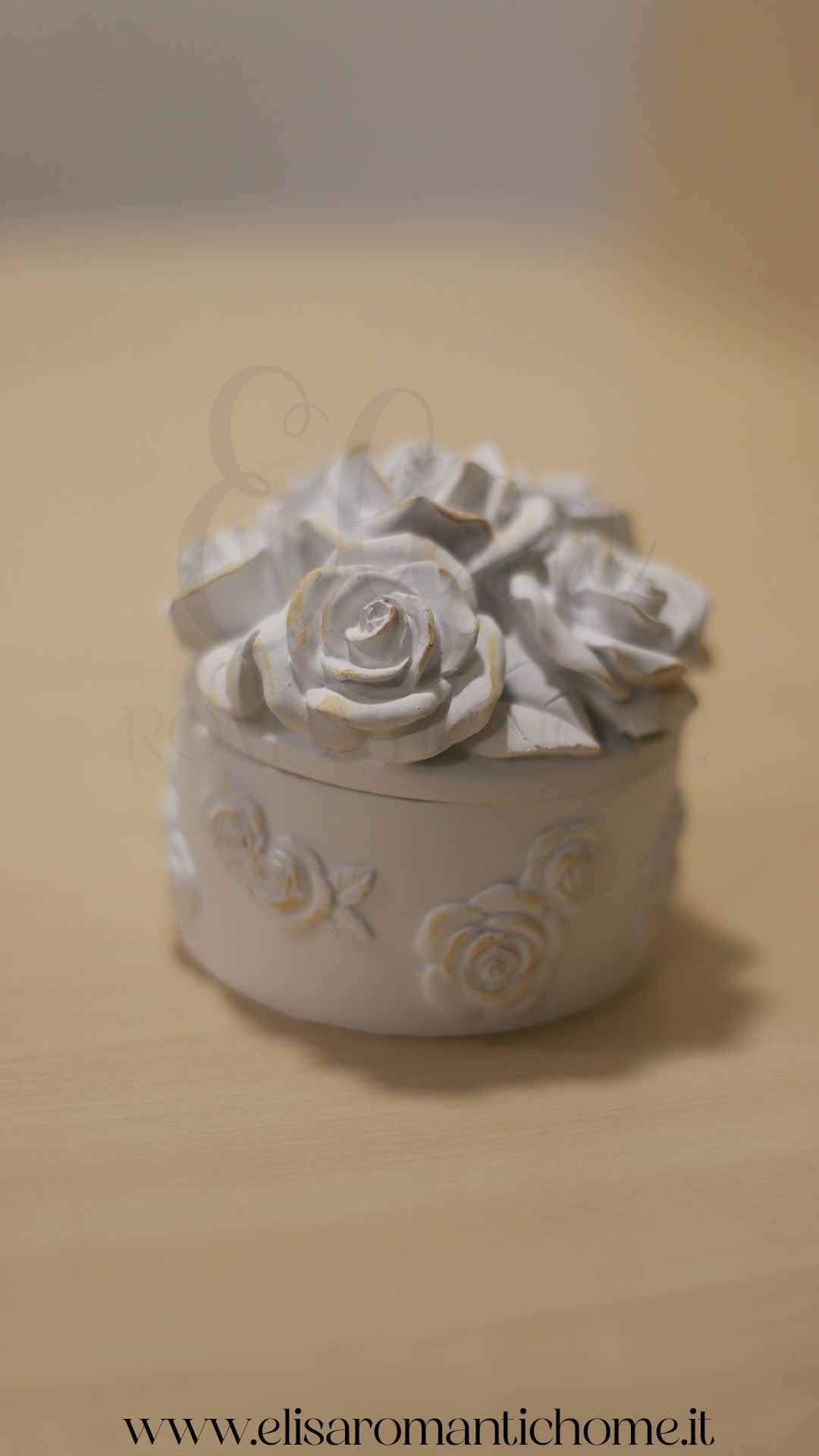 Coccole di Casa Cofanetto tondo "Rose"
