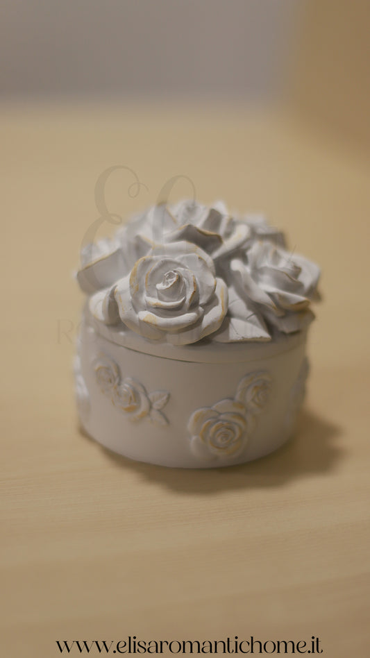 Coccole di Casa Cofanetto tondo "Rose"