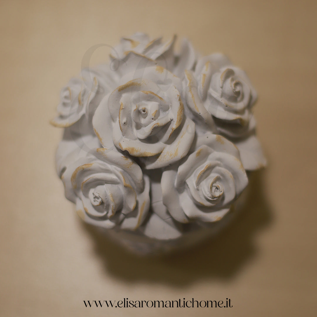 Coccole di Casa Cofanetto tondo "Rose"