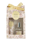 Cofanetto Mathilde M Soleil Pastel con eau de toilette 30 ml e balsamo mani. Note di tiarè, cocco e vaniglia per una fragranza estiva. Idea regalo raffinata.