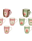 TAZZA ASSORTITA MAGIC NOEL MUG NUVLE DI STOFFA IDEA REGALO NATALIZIA SHABBY CHIC