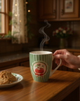 TAZZA VERDE NUVOLE DIS TOFFA NATALE MAGIC NOEL IDEA REGALO MUG SHABBY